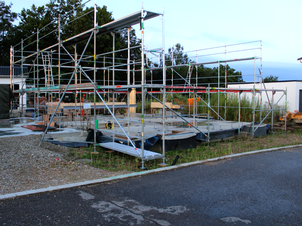 Massivholzhaus Bodenplatte